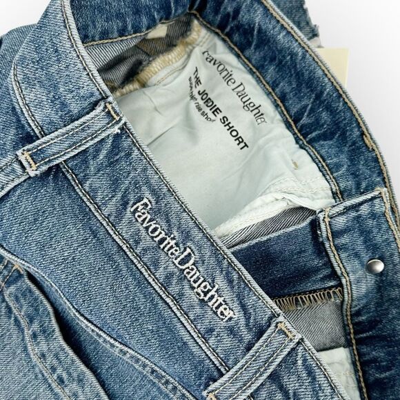 Favorite Daughter NWT The Jordie Super High Waist Cutoff Denim Shorts size 24 - Picture 7 of 9